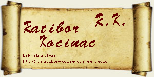 Ratibor Kočinac vizit kartica